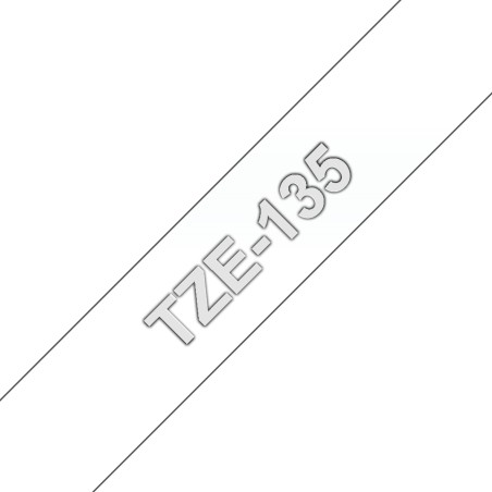 Brother Tape White on Clear 12mm